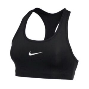 NEW Nike Black Medium Support Non Padded Swoosh 2.0 Sports Bra Size Small